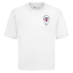 Minnesota Twins Levelwear Register Oversized Luxe Signature Knit T-Shirt - White T-shirts