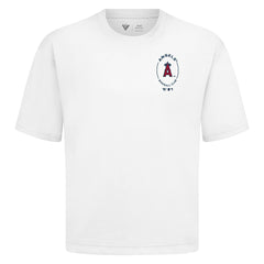 Los Angeles Angels Levelwear Register Oversized Luxe Signature Knit T-Shirt - White T-shirts