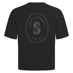 Seattle Mariners Levelwear Register Oversized Luxe Signature Knit T-Shirt - Black T-shirts
