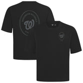 Washington Nationals Levelwear Register Oversized Luxe Signature Knit T-Shirt - Black T-shirts