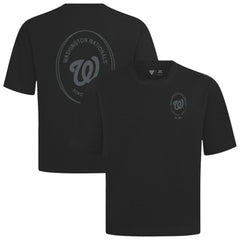 Washington Nationals Levelwear Register Oversized Luxe Signature Knit T-Shirt - Black T-shirts