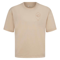 Cincinnati Reds Levelwear Register Oversized Luxe Signature Knit T-Shirt - Khaki T-shirts