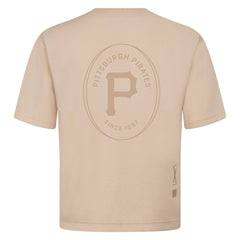 Pittsburgh Pirates Levelwear Register Oversized Luxe Signature Knit T-Shirt - Khaki T-shirts