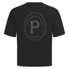 Pittsburgh Pirates Levelwear Register Oversized Luxe Signature Knit T-Shirt - Black T-shirts