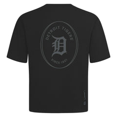 Detroit Tigers Levelwear Register Oversized Luxe Signature Knit T-Shirt - Black T-shirts