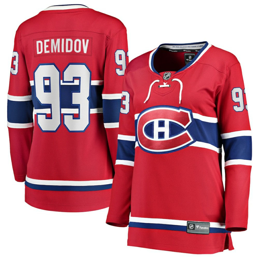 Ivan Demidov Montreal Canadiens Fanatics Women's Home Breakaway Player Jersey - Red | US 203105447