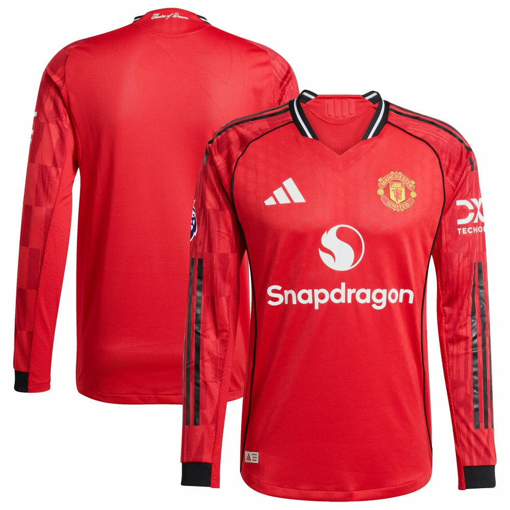 Manchester United Home 2025/26 Player Long Sleeve Jersey Red - Adidas online