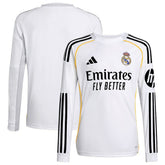 Real Madrid Youth 2025/26 Home Replica Long Sleeve Jersey White - Adidas on sale