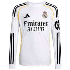 Real Madrid Youth 2025/26 Home Replica Long Sleeve Jersey White - Adidas on sale