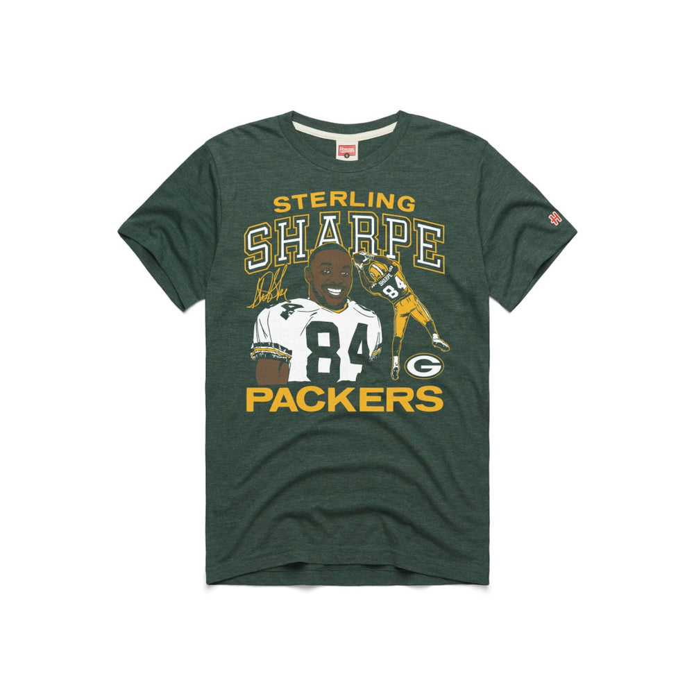 Sterling Sharpe Green Bay Packers Homage Unisex HOF Player Graphic Tri-Blend T-Shirt - Green T-shirts