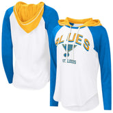St. Louis Blues G-III 4Her by Carl Banks Women's MVP Hooded Long-Sleeve T-Shirt - White | US 203109359
