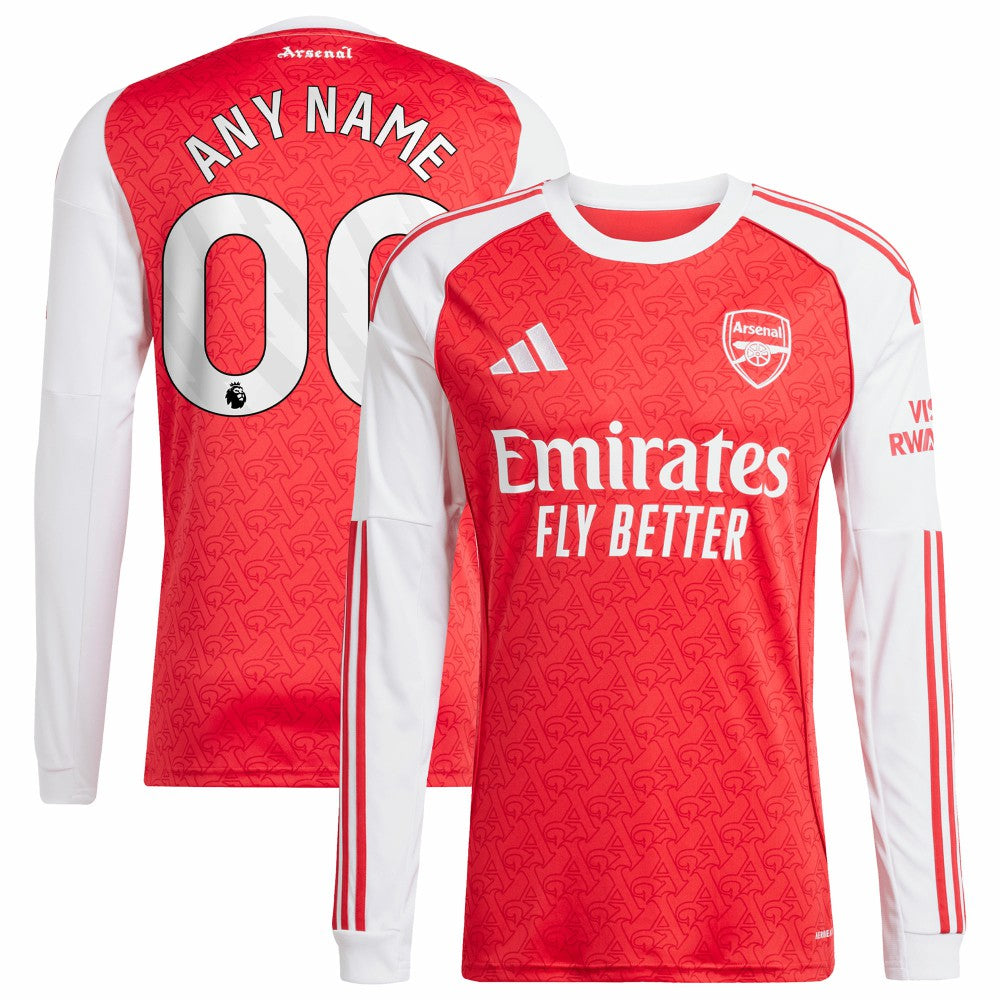 Arsenal 2025/26 Home Replica Long Sleeve Custom Jersey Red - Adidas discount