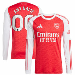 Arsenal 2025/26 Home Replica Long Sleeve Custom Jersey Red - Adidas discount