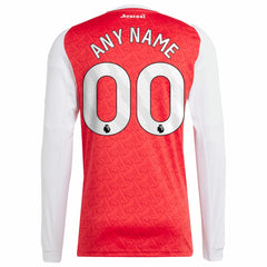 Arsenal 2025/26 Home Replica Long Sleeve Custom Jersey Red - Adidas discount