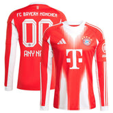 Bayern Munich 2025/26 Home Replica Long Sleeve Custom Jersey Red - Adidas sale