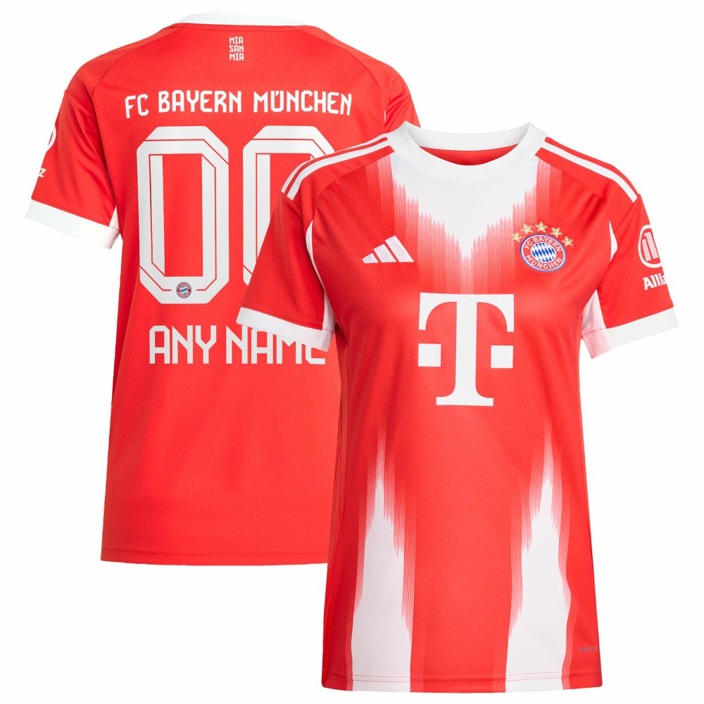 Bayern Munich Women's 2025/26 Home Replica Custom Jersey Red - Adidas online