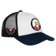 Washington Capitals Mitchell & Ness Youth Mascot Adjustable Trucker Hat - White | US 203109685