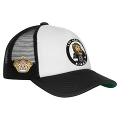 Los Angeles Kings Mitchell & Ness Youth Mascot Adjustable Trucker Hat - White | US 203109691
