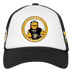 Pittsburgh Penguins Mitchell & Ness Youth Mascot Adjustable Trucker Hat - White | US 203109695