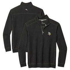Minnesota Vikings Big & Tall Montego Bay Half-Zip Pullover - Black Pullover