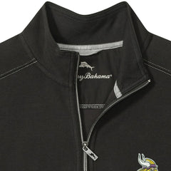 Minnesota Vikings Big & Tall Montego Bay Half-Zip Pullover - Black Pullover