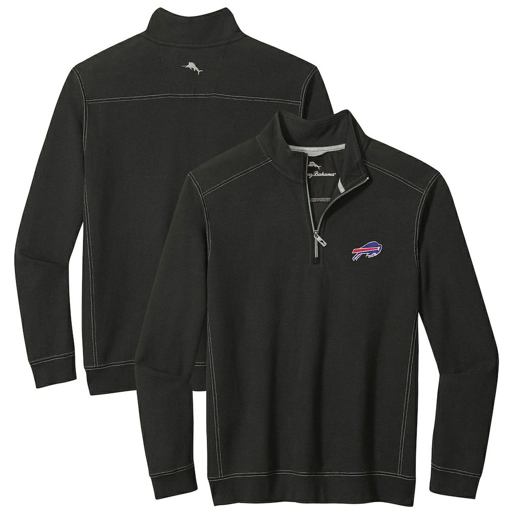 Buffalo Bills Big & Tall Montego Bay Half-Zip Pullover - Black Pullover