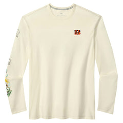 Cincinnati Bengals Oasis Endzone Lux Long Sleeve T-Shirt - Cream T-shirts