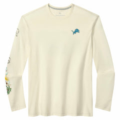 Detroit Lions Oasis Endzone Lux Long Sleeve T-Shirt - Cream T-shirts