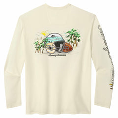 Detroit Lions Oasis Endzone Lux Long Sleeve T-Shirt - Cream T-shirts
