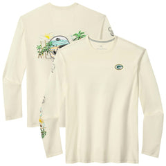 Green Bay Packers Oasis Endzone Lux Long Sleeve T-Shirt - Cream T-shirts