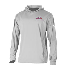 Atlanta Braves Columbia Long Drive Pullover Hoodie - Gray Hoodies