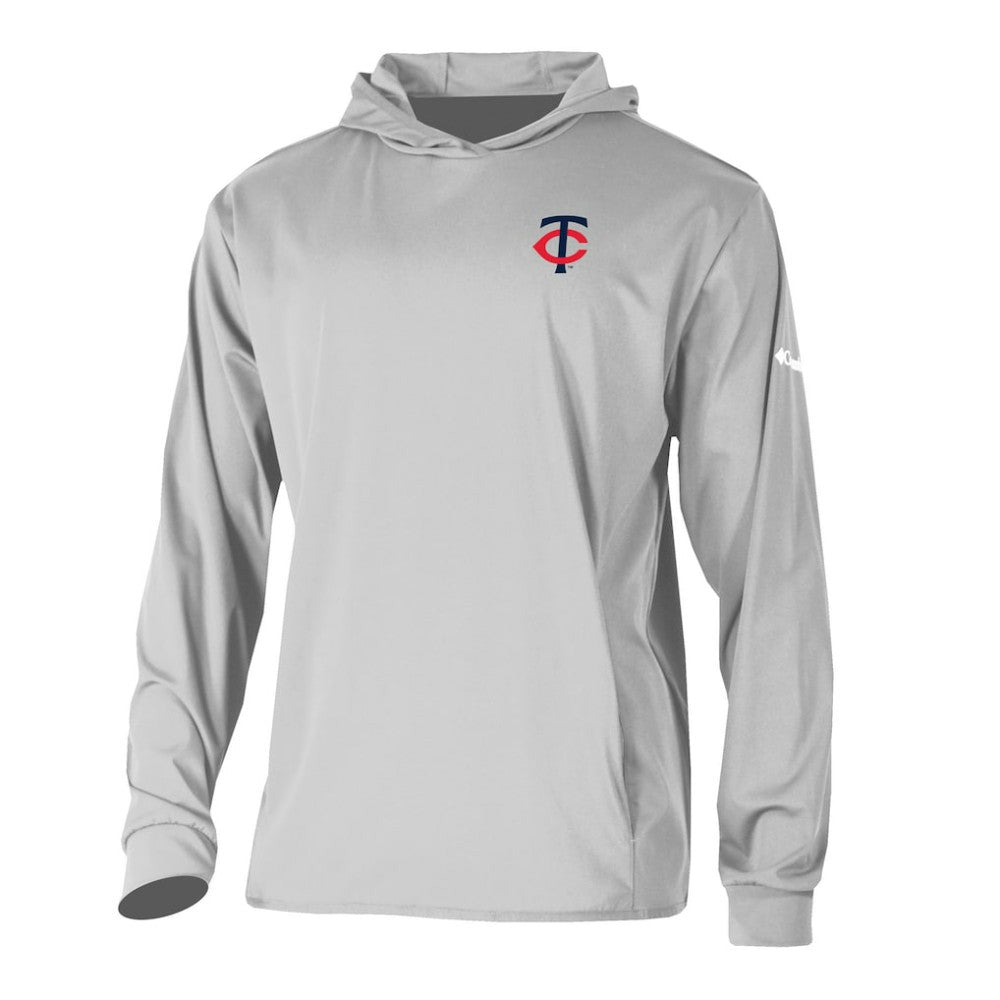 Minnesota Twins Columbia Long Drive Pullover Hoodie - Gray Hoodies