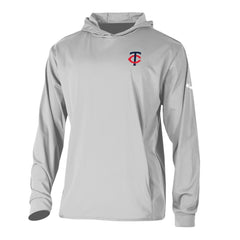 Minnesota Twins Columbia Long Drive Pullover Hoodie - Gray Hoodies