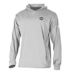 New York Mets Columbia Long Drive Pullover Hoodie - Gray Hoodies
