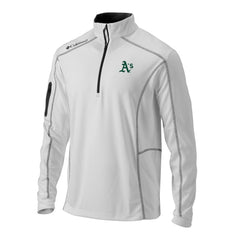 Athletics Columbia Omni-Wick Shotgun Quarter-Zip Pullover - White Pullover