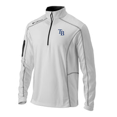 Tampa Bay Rays Columbia Omni-Wick Shotgun Quarter-Zip Pullover - White Pullover