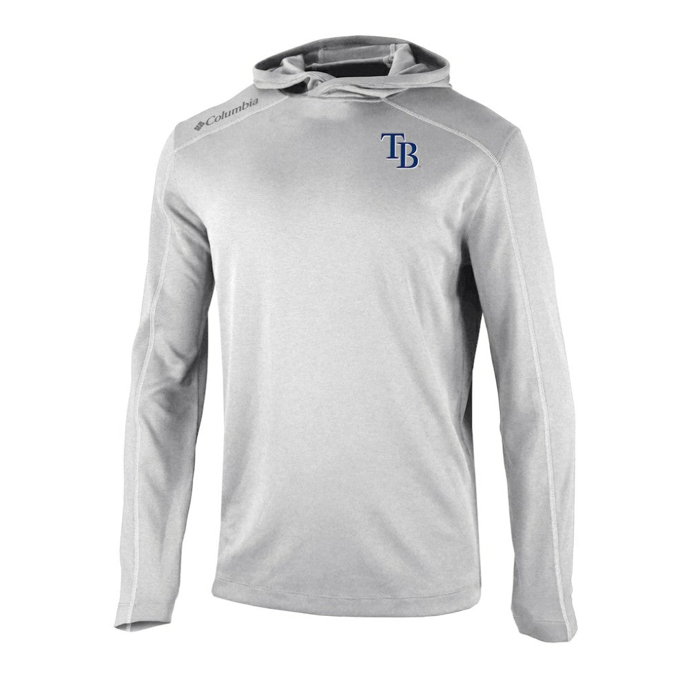 Tampa Bay Rays Columbia Omni-Wick Shotgun Pullover Hoodie - Gray Hoodies