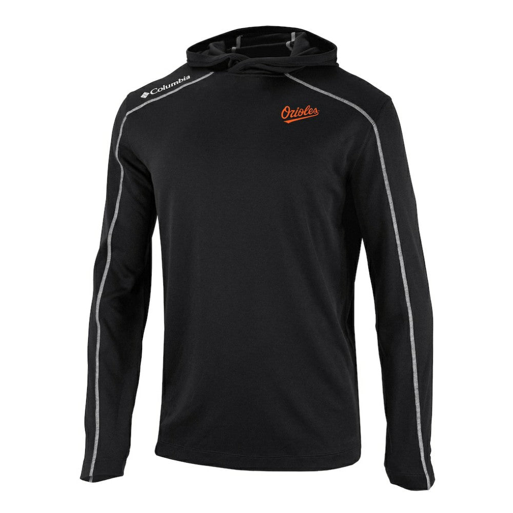 Baltimore Orioles Columbia Omni-Wick Shotgun Pullover Hoodie - Black Hoodies