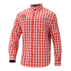 Washington Nationals Columbia Super Tamiami Omni-Shade Long Sleeve Button-Down Shirt - Red