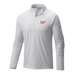 Minnesota Twins Columbia Terminal Tackle Omni-Wick Raglan Quarter-Zip Pullover - White Pullover