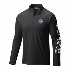 New York Mets Columbia Terminal Tackle Omni-Wick Raglan Quarter-Zip Pullover - Black Pullover