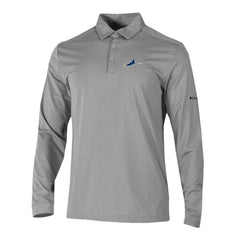 Tampa Bay Rays Columbia Omni-Wick Pin High Long Sleeve Polo - Gray