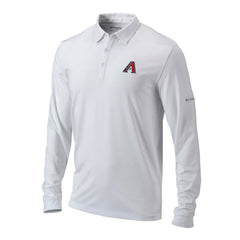 Arizona Diamondbacks Columbia Omni-Wick Pin High Long Sleeve Polo - White