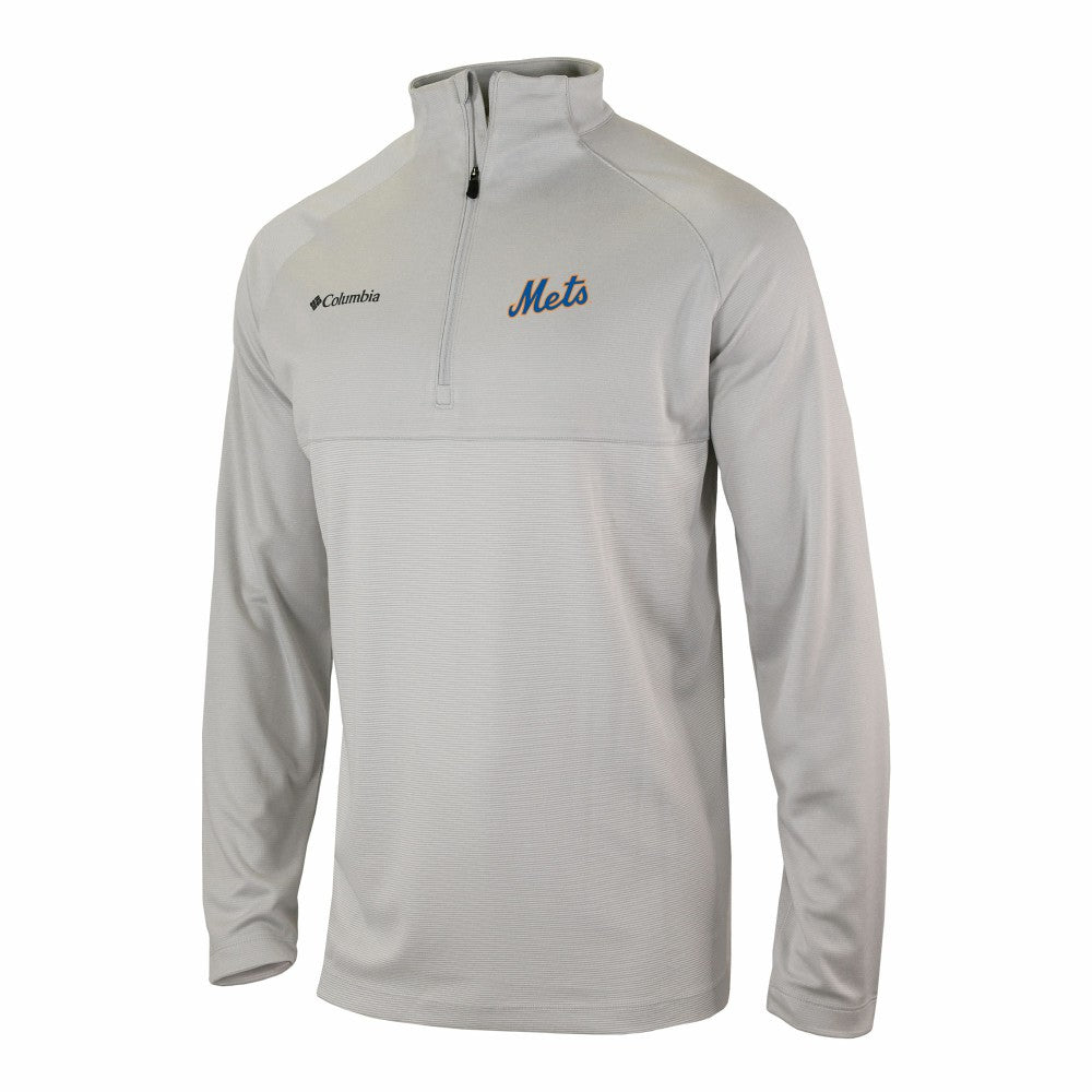 New York Mets Columbia Omni-Wick Raglan Rockin' It Quarter-Zip Pullover - Gray Pullover