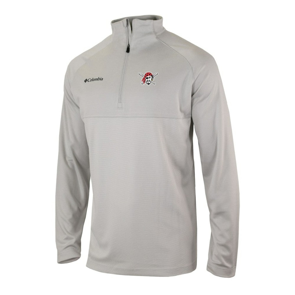Pittsburgh Pirates Columbia Omni-Wick Raglan Rockin' It Quarter-Zip Pullover - Gray Pullover