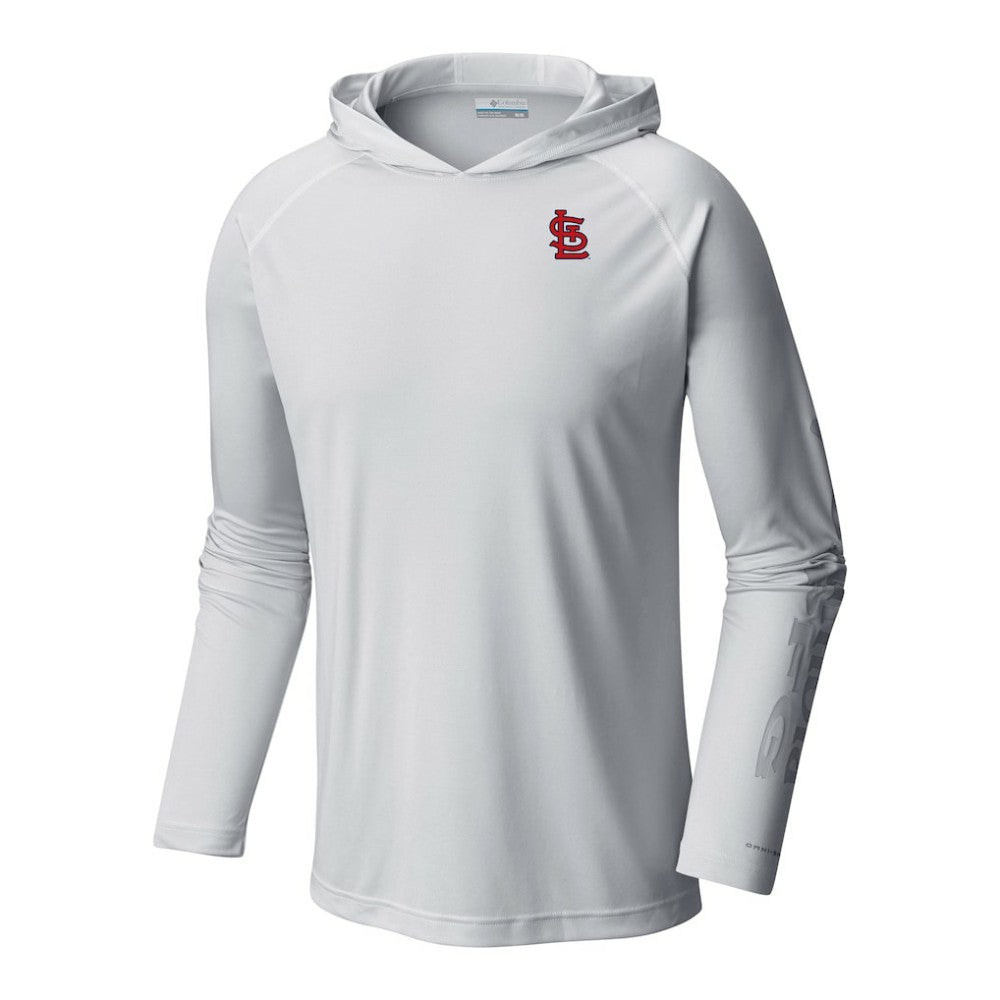 St. Louis Cardinals Columbia Terminal Tackle Omni-Shade Pullover Hoodie - White Hoodies