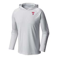 Texas Rangers Columbia Terminal Tackle Omni-Shade Pullover Hoodie - White Hoodies