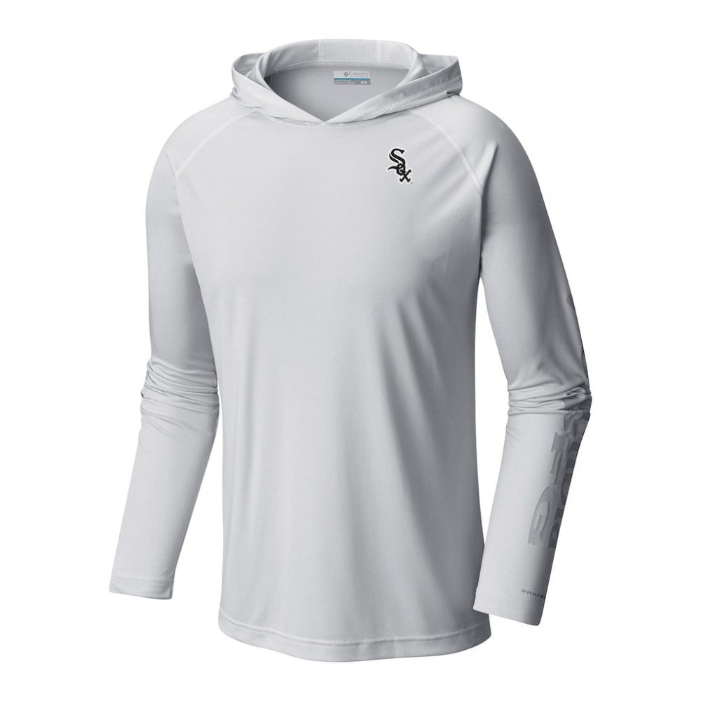 Chicago White Sox Columbia Terminal Tackle Omni-Shade Pullover Hoodie - White Hoodies