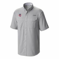 Minnesota Twins Columbia Omni-Wick Low Drag Offshore Button-Up Shirt - Gray