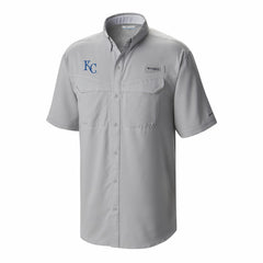 Kansas City Royals Columbia Omni-Wick Low Drag Offshore Button-Up Shirt - Gray